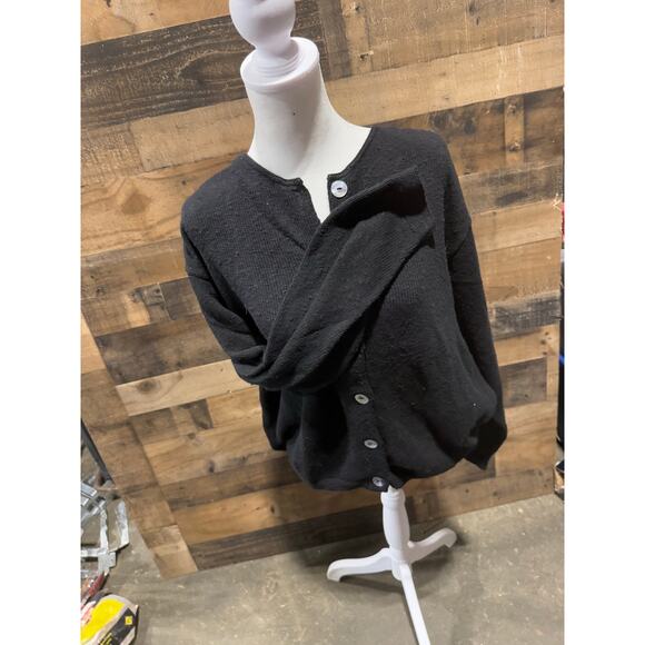 Vintage Shelter Island Sweaters-Black-Button Up Sweater-Sizes S/M &M/L - Picture 3 of 7